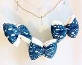 Blue and White Organic Butterfly Ornament
