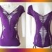 Juniors / Womens Blank Purple Cut Shirt Tshirt " Special Cut Shirt Series"  Size Small, Medium, Large, Xlarge, 2xl, 3xl Weaved Shirt