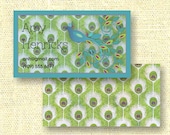 Peacock Calling Card / Custom Business Card / Mommy Card / Earring Card