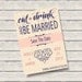Eat Drink & Be Married Save the Date 5x7 Announcement, Etsy Finds