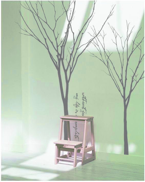 Vinyl Tree Wall Decals Wall sticker Nature decals kids decals RoomDecors wall decor wall art-lovely winter trees with 10 flying birds