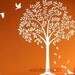 Wall Decals,wall stickers,tree,white,kids - Autum tree 80" tall