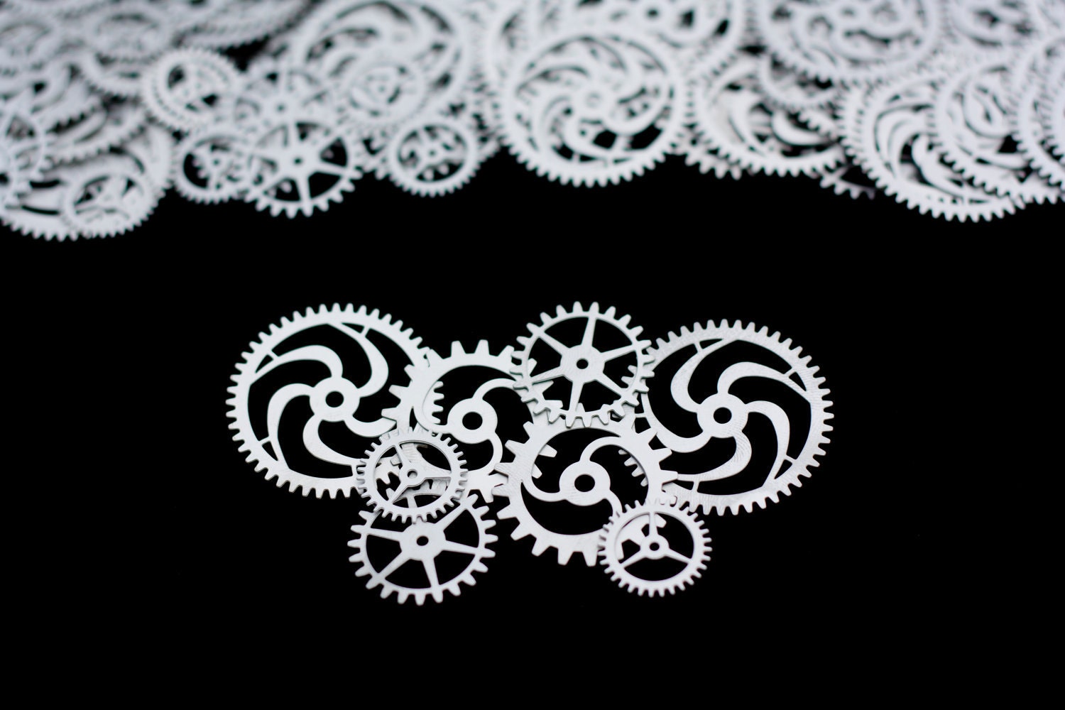 8x SteamPunk Gears 3/4" - 1.5" (19mm - 38mm) STAINLESS STEEL - Designer's Special-