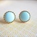 Blue Wedding Earrings Pale Blue Light Blue Gold Studs Earrings Bridal Jewelry Bridesmaids Gift Earring Sets