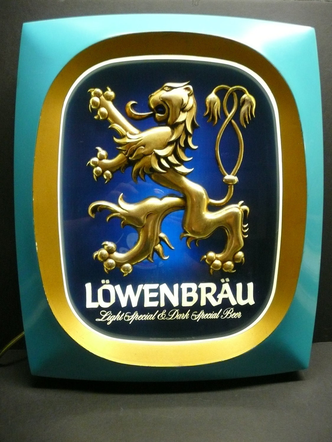 Lowenbrau Beer Lions Brew Light Up Sign Vintage by Streetreasure