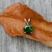 14K White Gold & Green Chrome Diopside Pendant only