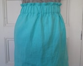 Auqa Linen Elastic-Waist Skirt