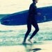Surfer Art Photography, Retro Surf Photo, Malibu Surfer, Vintage Style Art, Yellow, Teal, gift for men