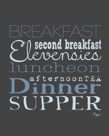 Second Breakfast Quote Art Print