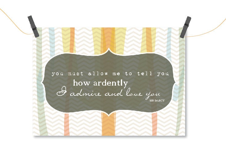 Pride and Prejudice Mr. Darcy Art Print