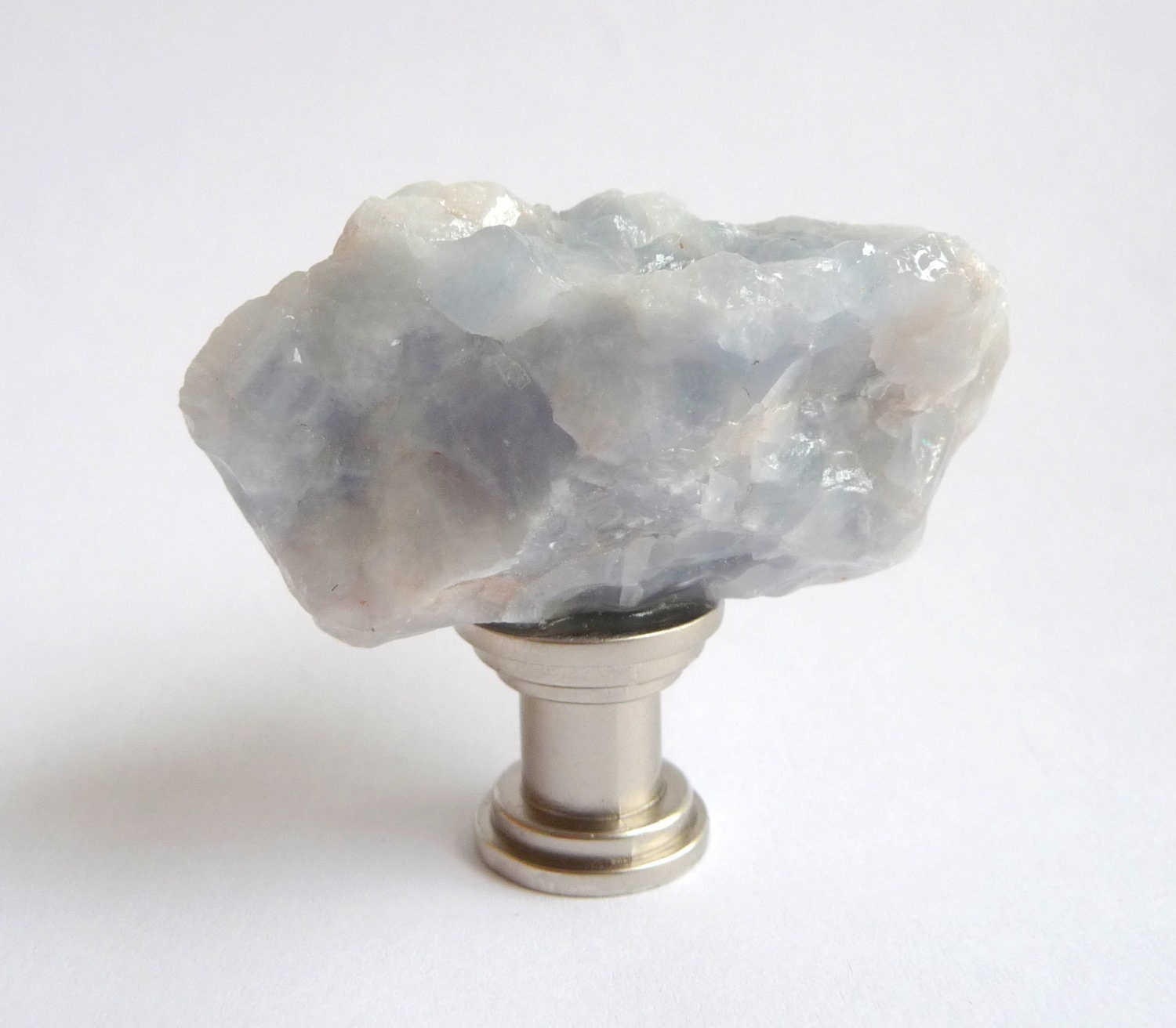 Natural Blue Calcite Crystal Gemstone Rock Knobs