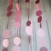 Paper Garland, Pink Decorations, Weddings, Bridal Shower, Baby Shower, Birthday Party, Room Decoration