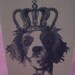 Crowned Cavalier King Charles Spaniel Set of ANY 3 Greeting Note Cards Invitations Kraft Cardstock with matching envelopes 5 x 7"