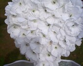 Flower Girl Heart Wand with White sheer ribbons Accessories...adorable