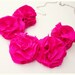 Ruffle Flower Necklace in Hot Pink, Shabby Fabric Necklace