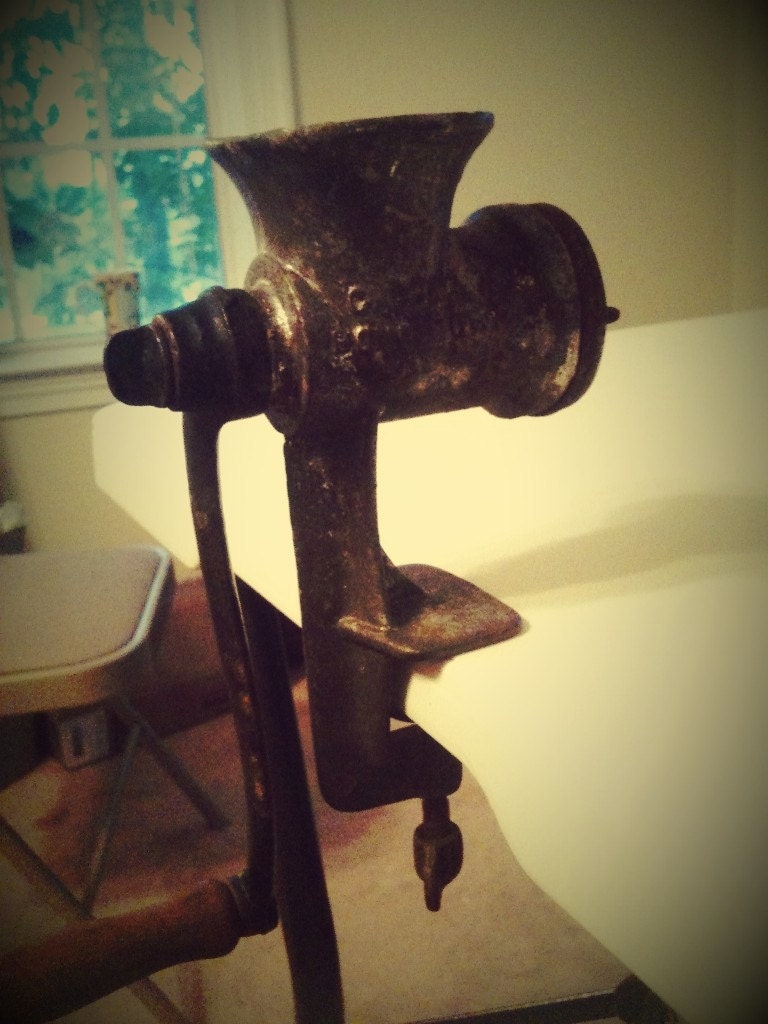 Vintage Antique Meat Grinder Keystone No. 10