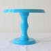 10 inch cake stand in aquamarine blue / turquoise blue
