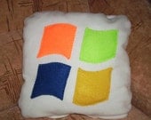 12x12 decorative handmade pillow - windows icon pillow - White Geekery Pillow