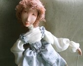 Gertrude OOAK art doll Paper clay Handmade doll