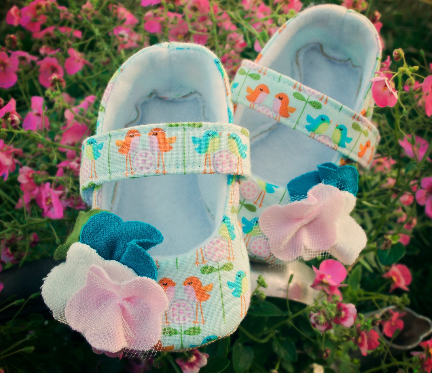 Happy Bird & Lollipop Shoes - Mary Janes