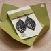 Wooden leaves earrings