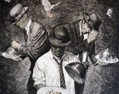 Tall, Dark and Handsome - Lithograph by Nicole Marie Smith