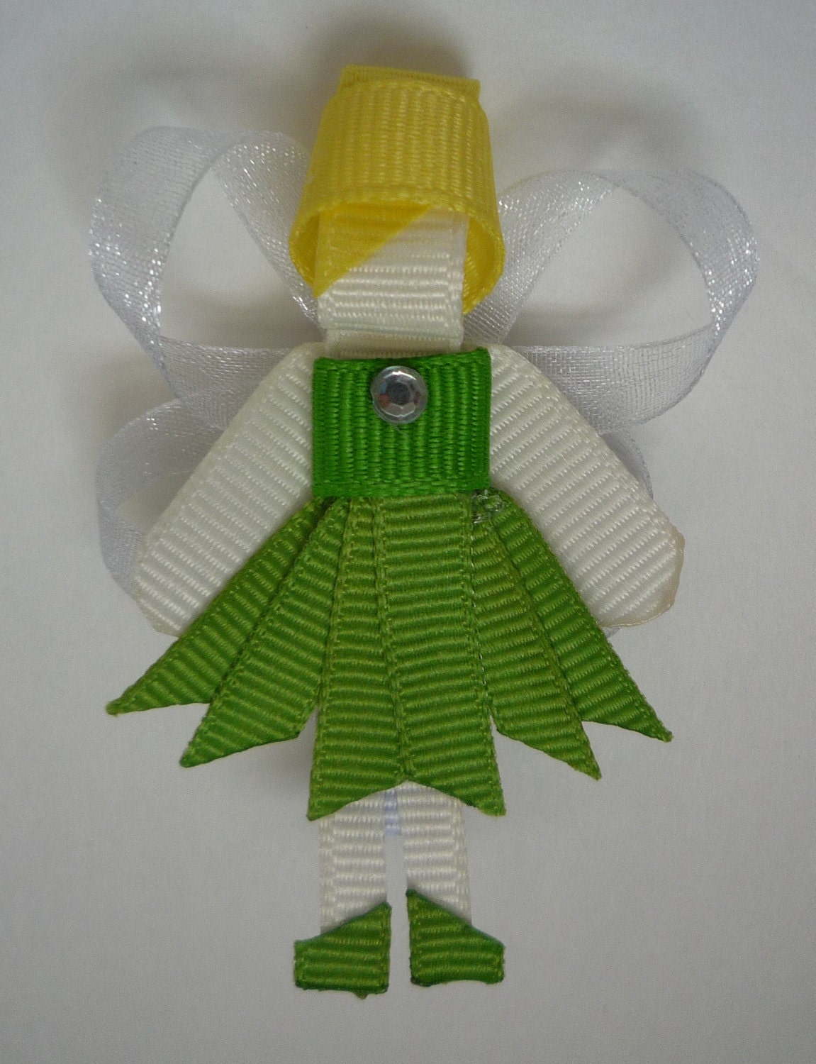Tinker Bell Hair-clip (Ribbon Sculpture)
