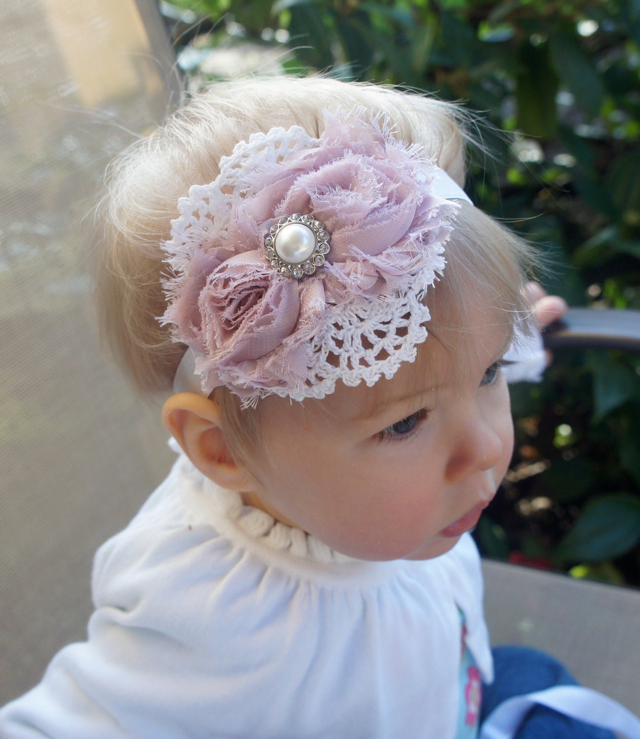Items similar to SALE Vintage Roses Baby Headband Vintage toddler