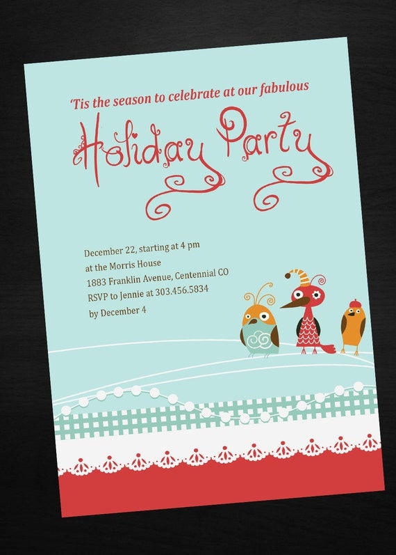 Custom Holiday Party Invitations Il_570xn