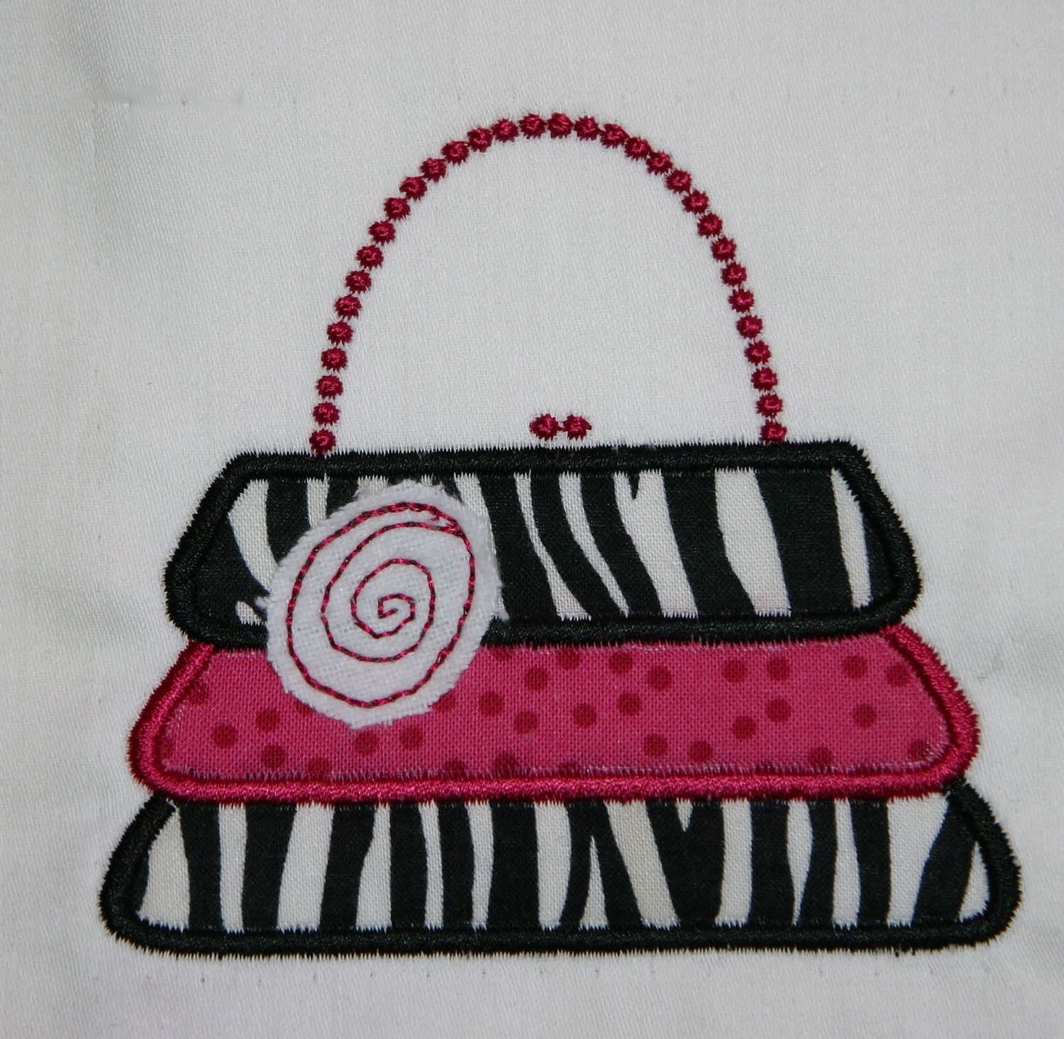 Ruffle Purse Applique Machine Embroidery by SewChaCha on Etsy