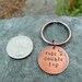READY TO SHIP- Zombie Rules Key Chain- Double Tap- Hand Stamped Copper Disc
