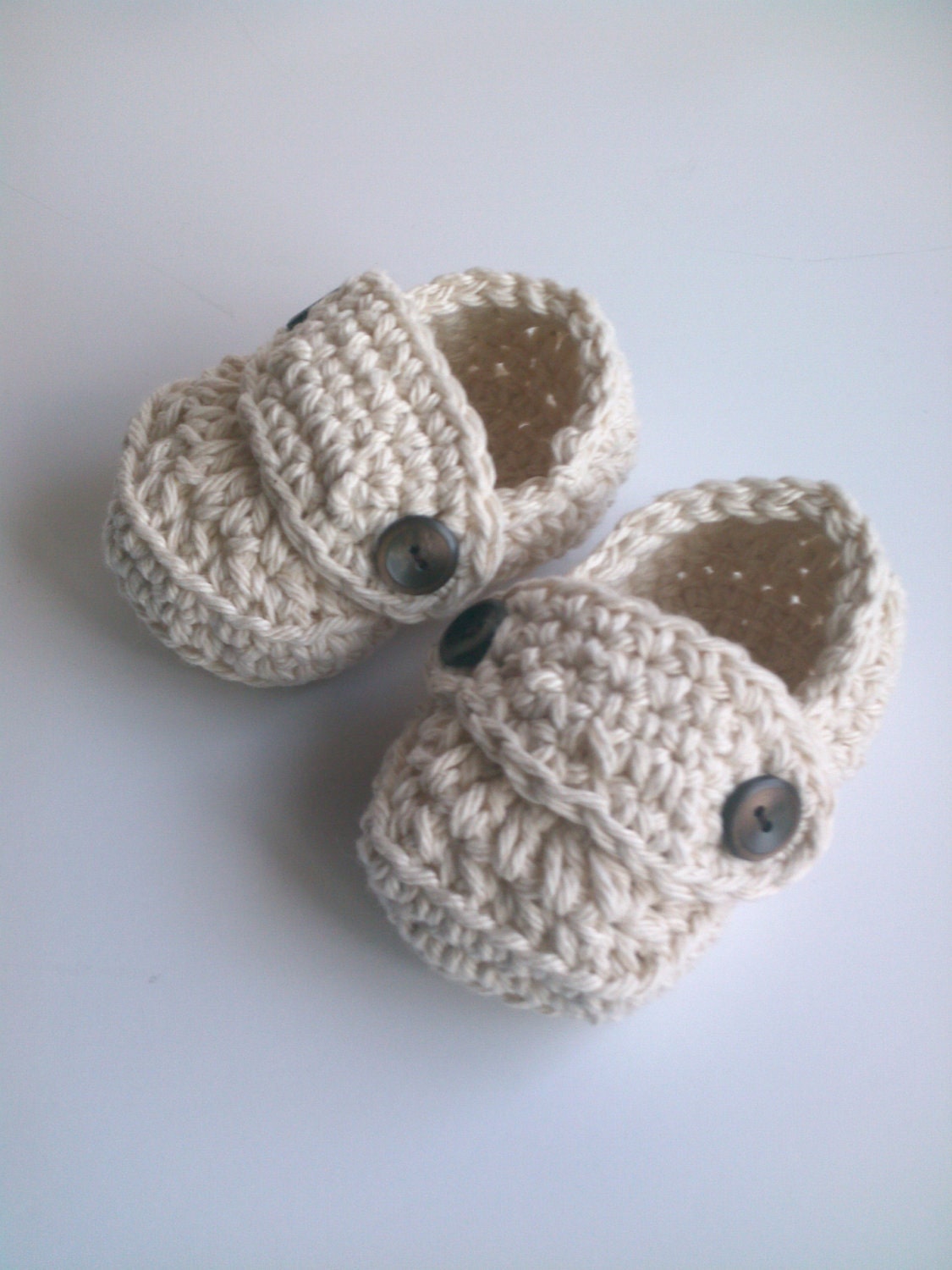 Booties for Baby Boy Crochet in Cream with by hookedonprops