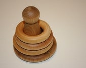 Pretty Princess Wooden Stacking Toy or Teether Toy for babies and toddlers Montessori Inspired