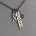 SURVIVOR Cancer Awareness Necklace Rectangle Pendant - Cancer Ribbon Jewelry - Breast Cancer Survivor Jewelry
