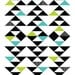 Triangle 8x10 Art Print - Geometric Aqua and Lime Green Wall Decor - Home, Nursery, Living Room, Decorative