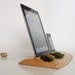 iPhone / iPod / iPad evergreen wooden DUAL docking station - sync, charge, can serve as holder / stand...