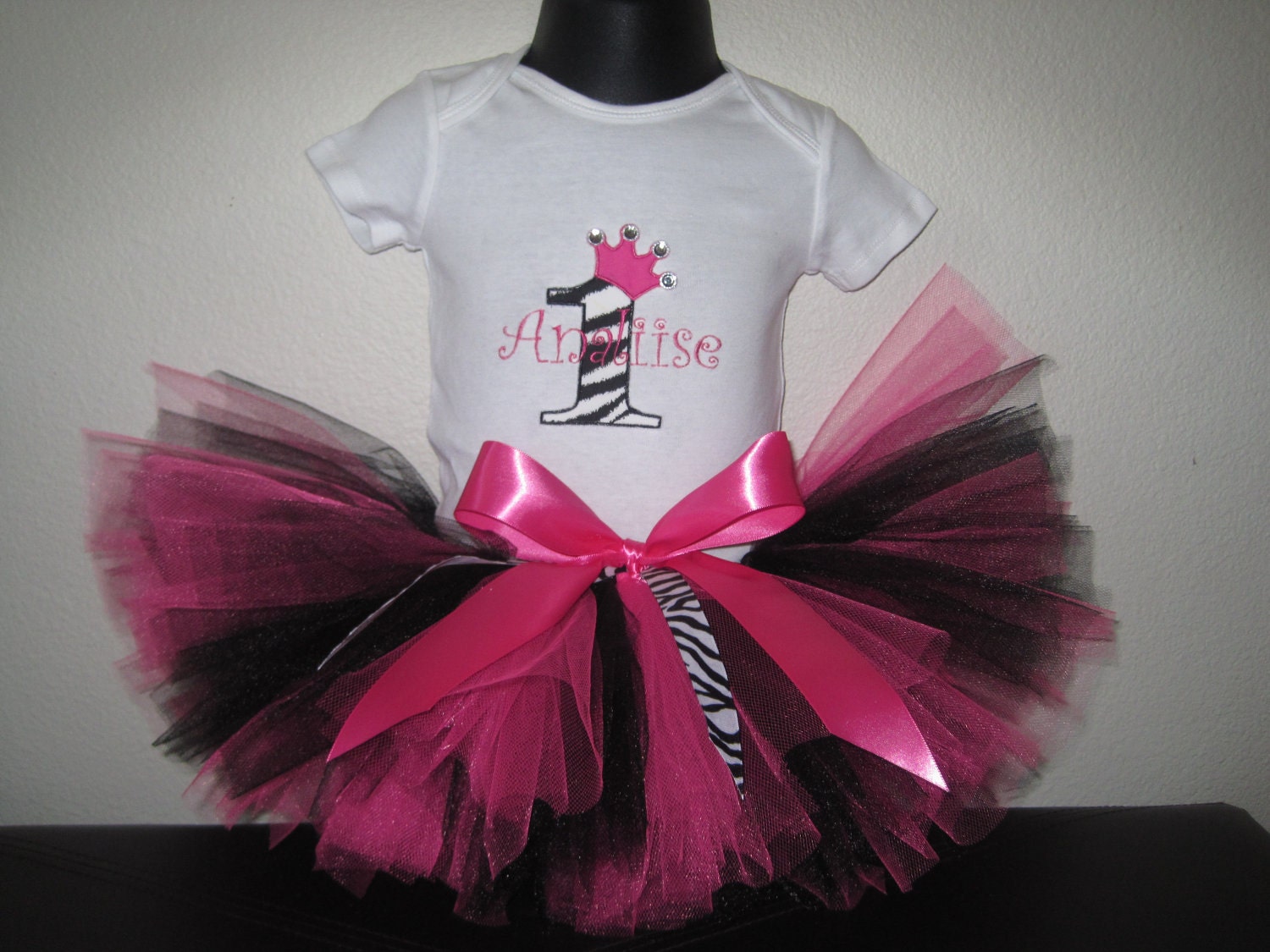 Princess Zebra Personalized Birthday Tutu set
