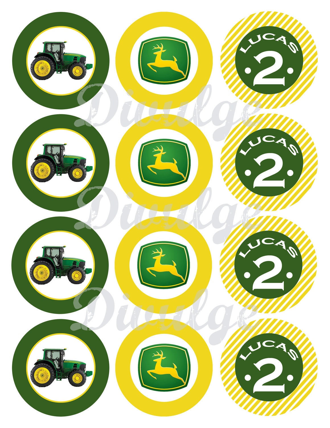 items-similar-to-personalized-john-deere-tractor-cupcake-toppers-diy-printable-on-etsy