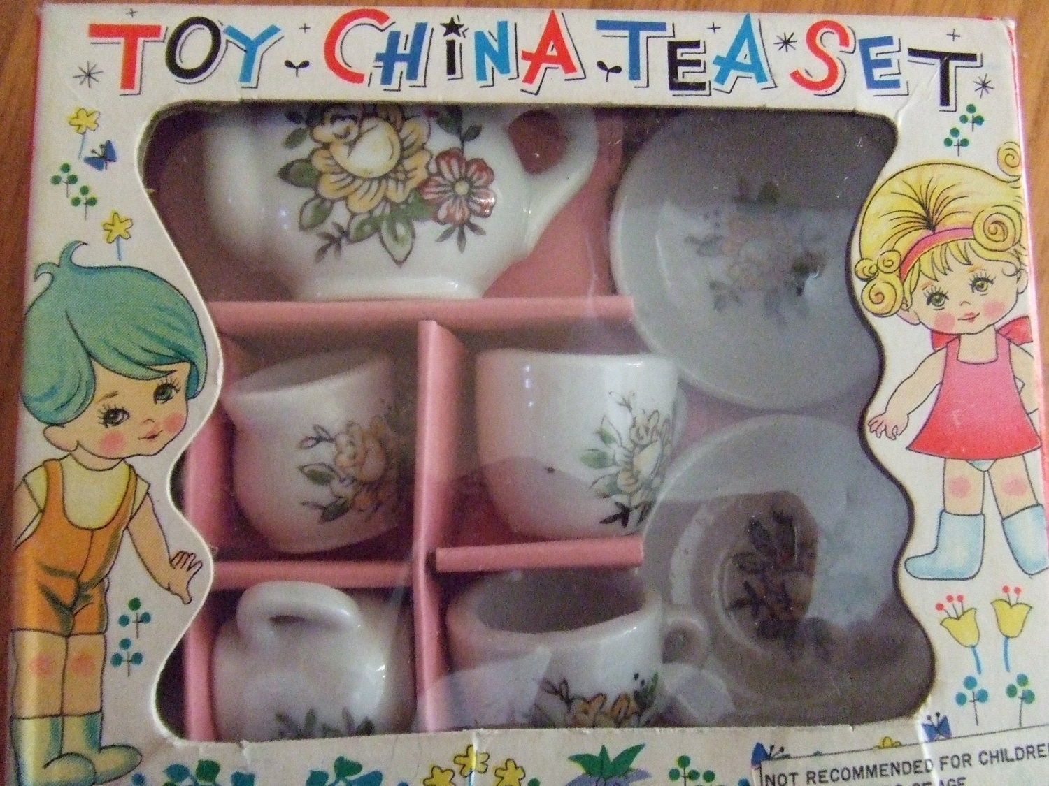 Toy China Tea Set Doll Size Original Box