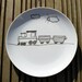 Children's fun food side plate - train design