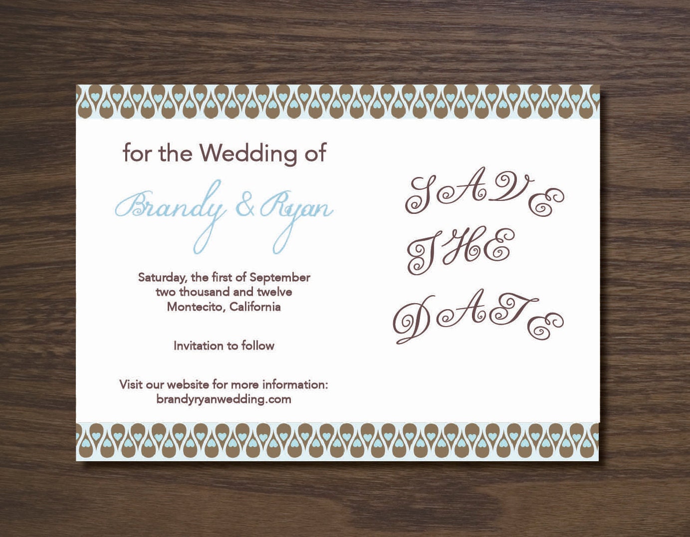 Pulp Wedding - Save the Date (Hearts)