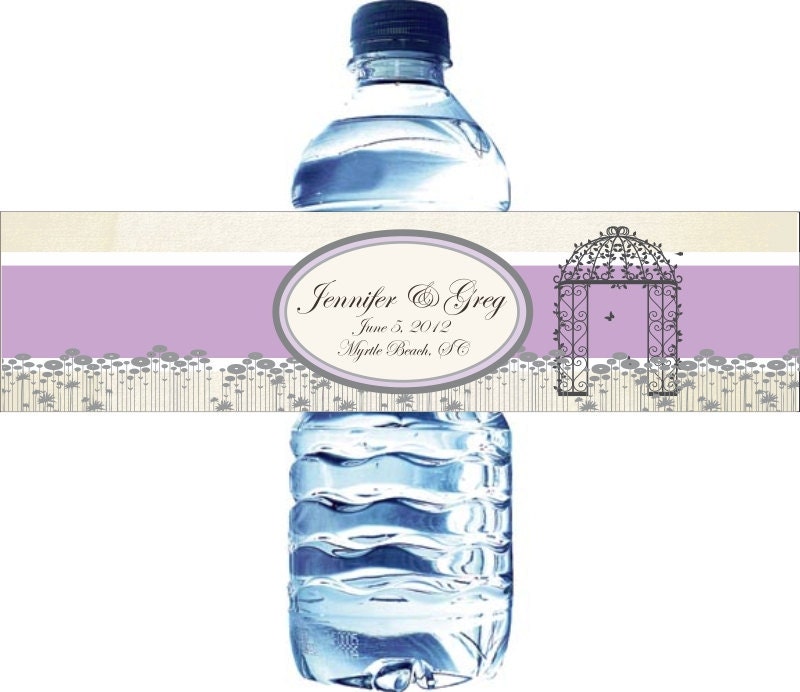 200 Vintage Gazebo Garden Water Bottle Labels - Available in water resistant and waterproof Il_570xn