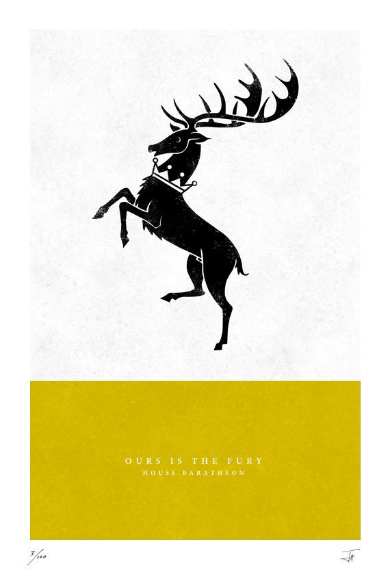 Game of Thrones - House Baratheon print 11X17"