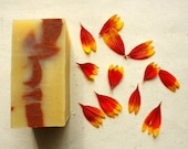 Orange Pink Grapefruit Clove Soap //  Red, Gold,  Handmade Soap, Vegan Soap, All Natural Soap, Cold Process Soap