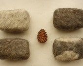 Navajo Churro Wool Felted Soap // Felted soap, Charcoal Gray, Handmade Soap, All Natural Soap, Cold Process Soap