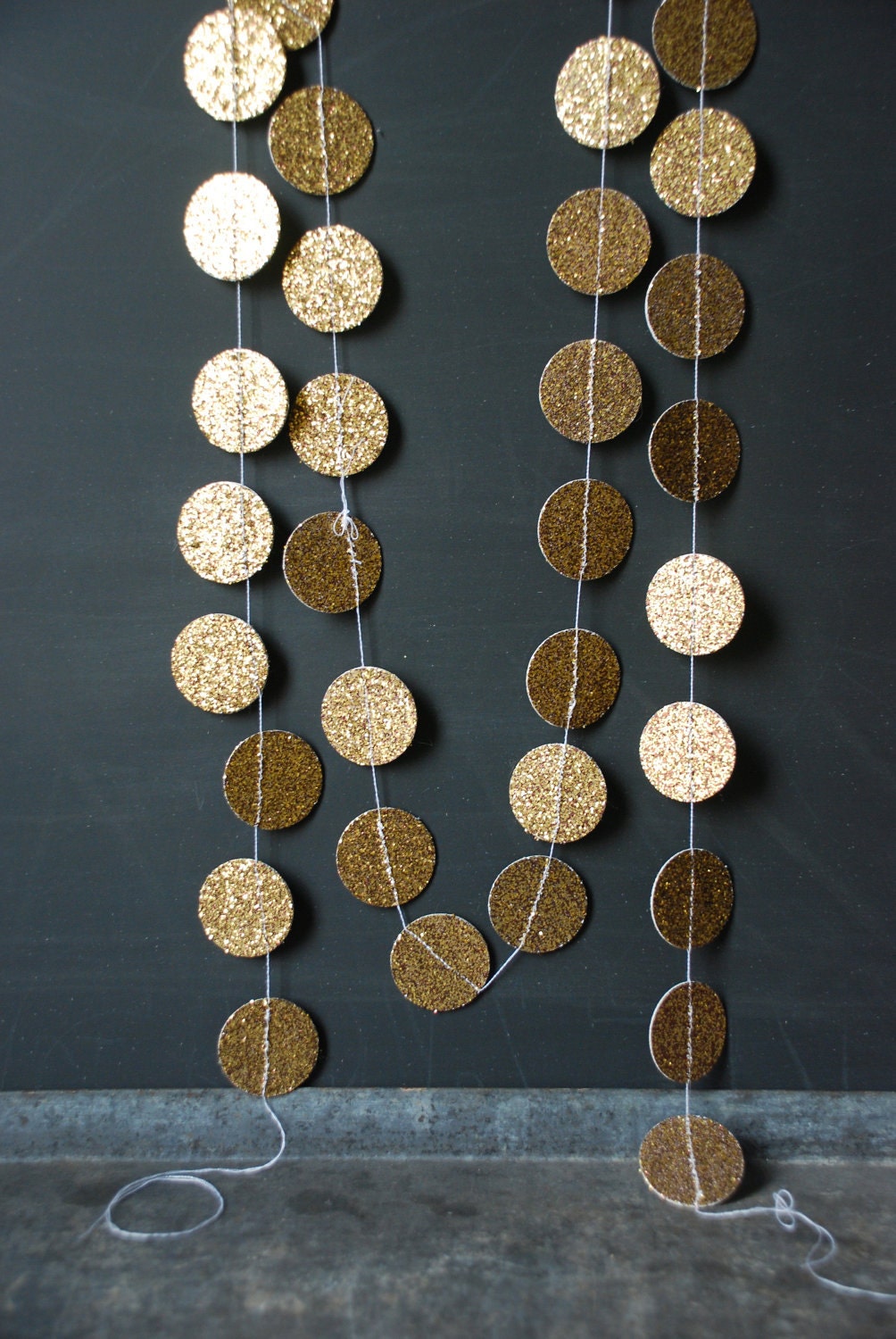 6' Gold Glitter Garland