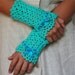 Crochet Wrist Warmers with Lace Edging - PDF PATTERN