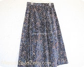 Velvet Floral Skirt 27" waist