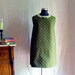 Green aline dress with lace trim - Vintage inspired - Sizes S - Last piece