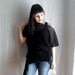 Black sheer top chiffon top womens top